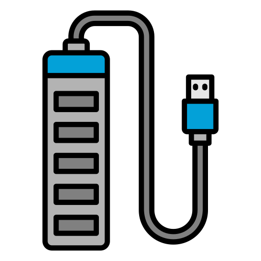 concentrador usb icono gratis