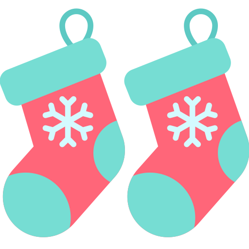 calcetines navideños icono gratis