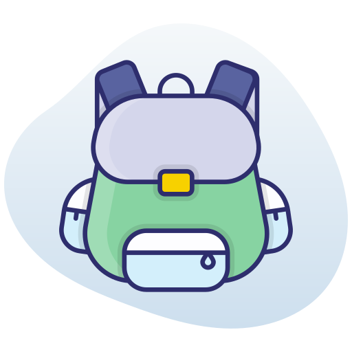 bolsa para la escuela icono gratis