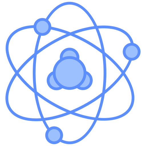 física nuclear icono gratis