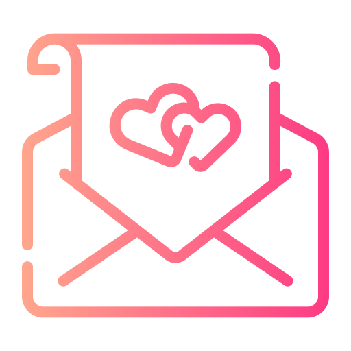 carta de amor icono gratis