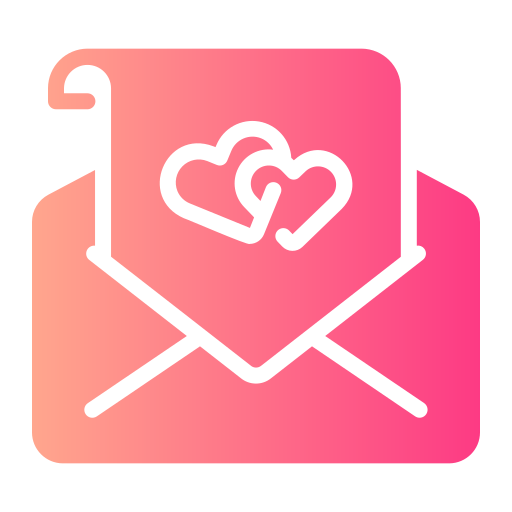 carta de amor icono gratis