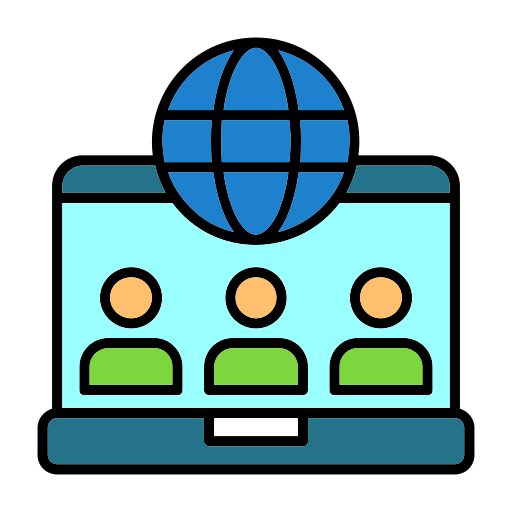 comunidad en línea icono gratis