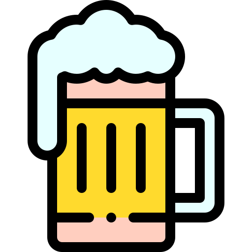 Beer Detailed Rounded Lineal color icon