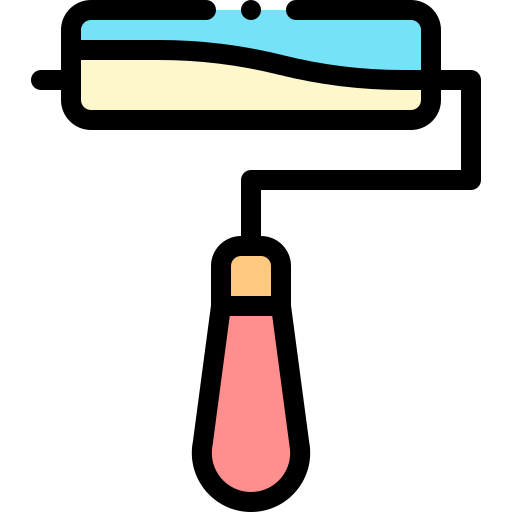 Rodillo de pintura icono gratis