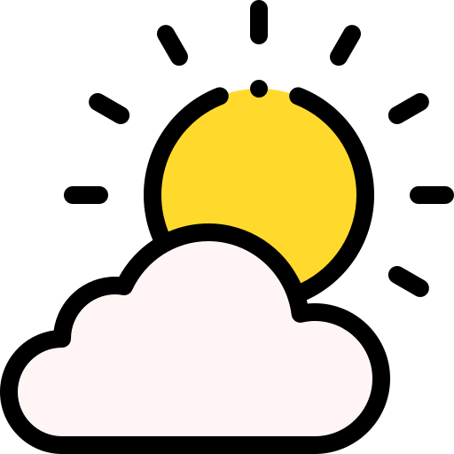 Cloudy Detailed Rounded Lineal color icon