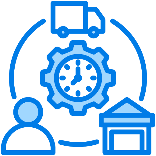 optimización de la cadena de suministro icono gratis