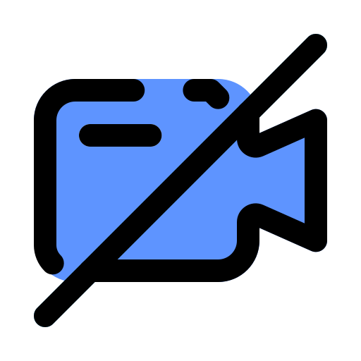 vídeo apagado icono gratis