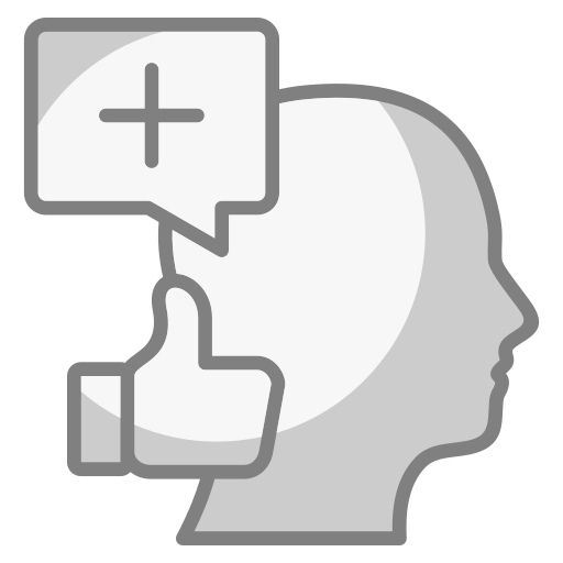 Positive attitude free icon