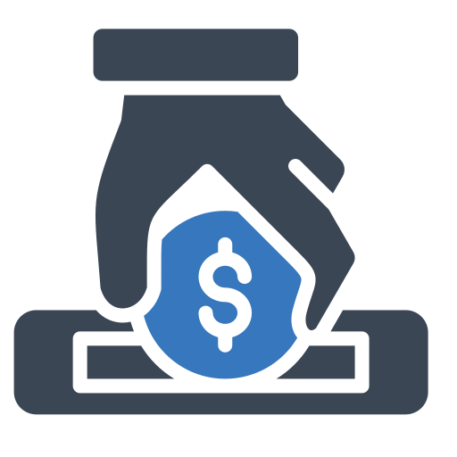 Deposit free icon