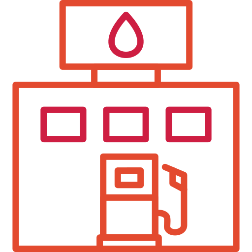 estación de gasolina icono gratis