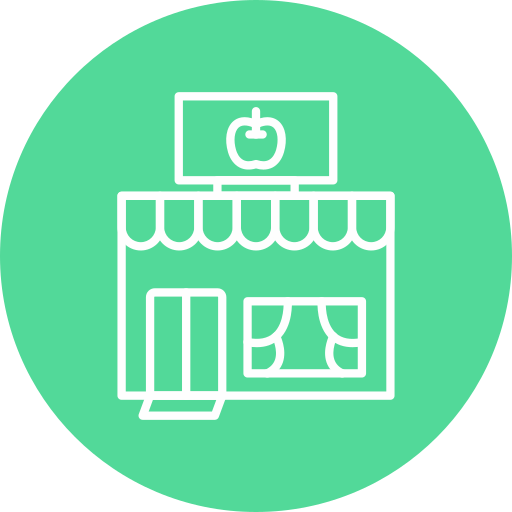 tienda de frutas icono gratis