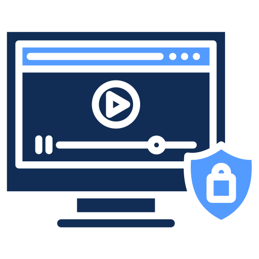 sécurité vidéo Icône gratuit