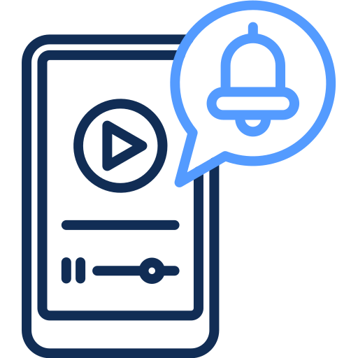 notificación de video icono gratis