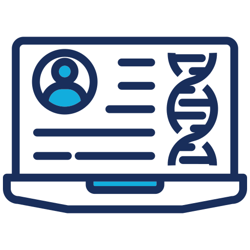 datos genéticos icono gratis