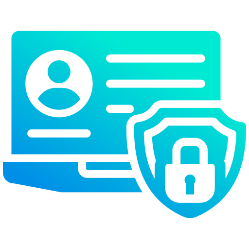 privacidad en línea icono gratis