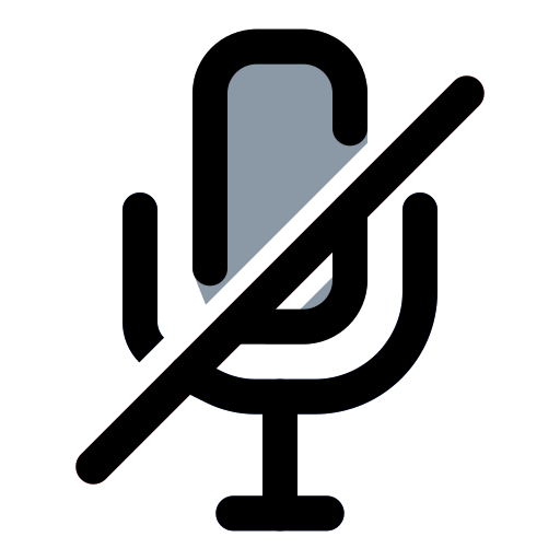 micrófono apagado icono gratis