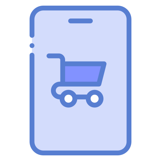 compras desde el móvil icono gratis