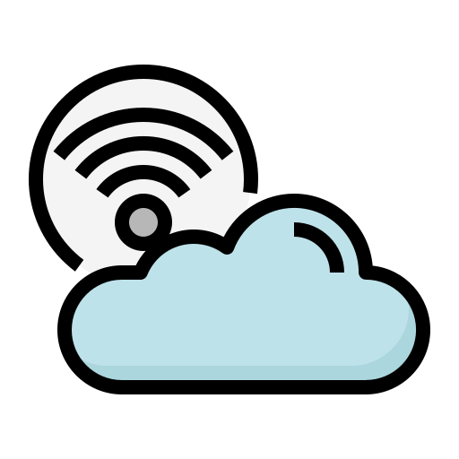 wifi en la nube icono gratis