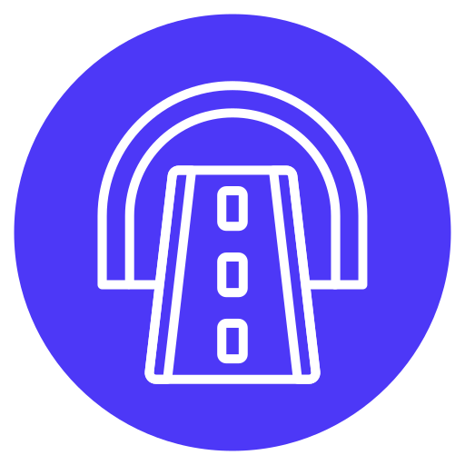 carretera de túnel icono gratis