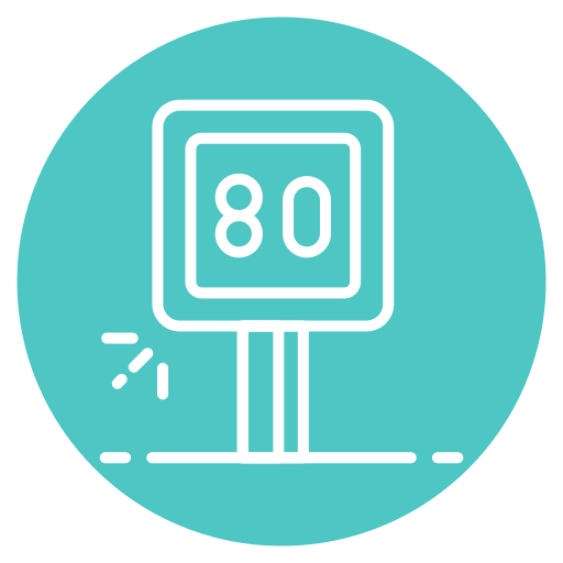 límite de velocidad icono gratis