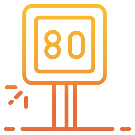 límite de velocidad icono gratis