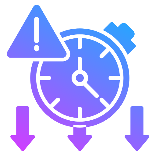 falta del tiempo icono gratis