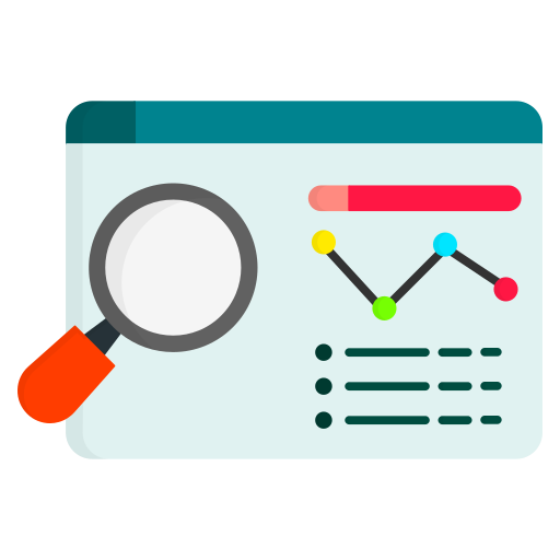 investigación de datos icono gratis