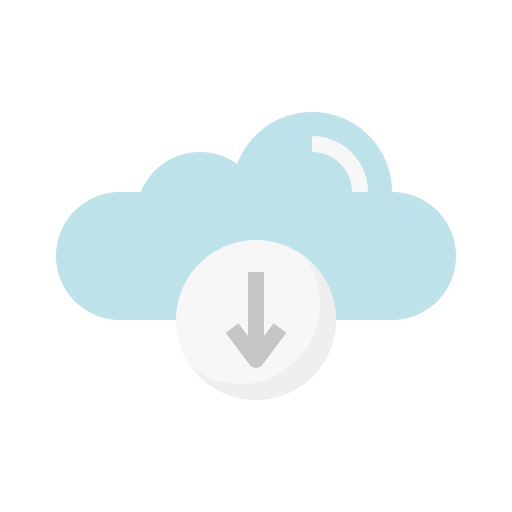descarga en la nube icono gratis