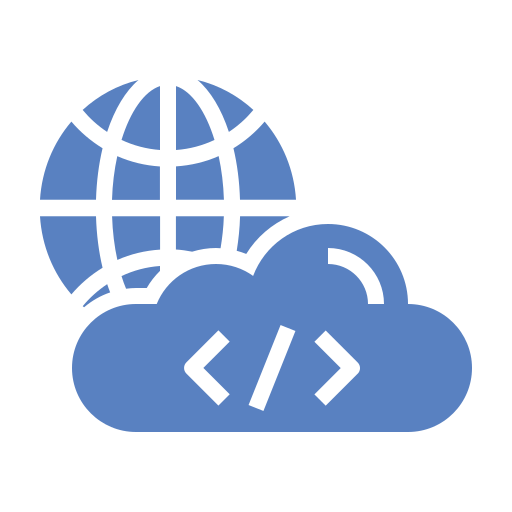 codificación en la nube icono gratis
