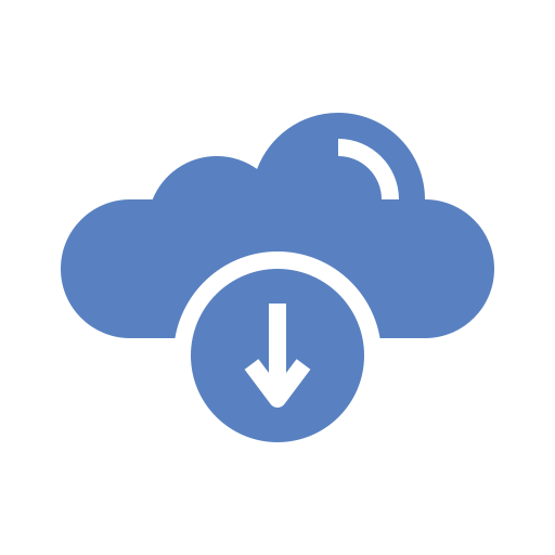 descarga en la nube icono gratis