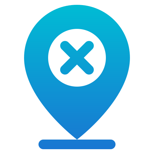 eliminar ubicación icono gratis