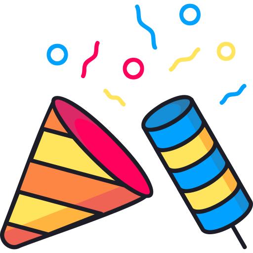 pop-up de fête Icône gratuit