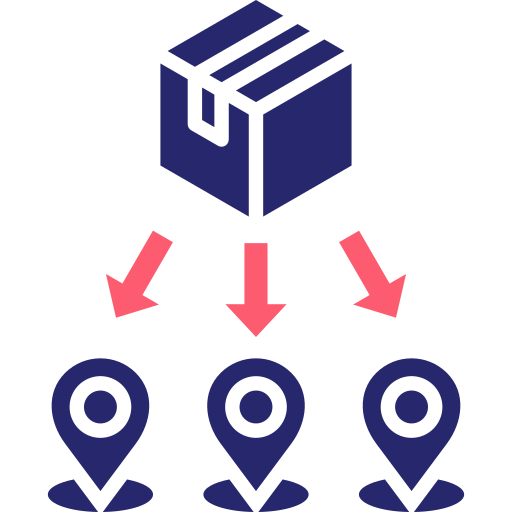 distribución icono gratis