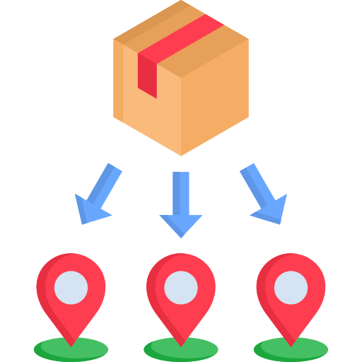 distribución icono gratis