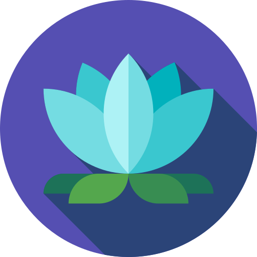 Lotus flower Flat Circular Flat icon