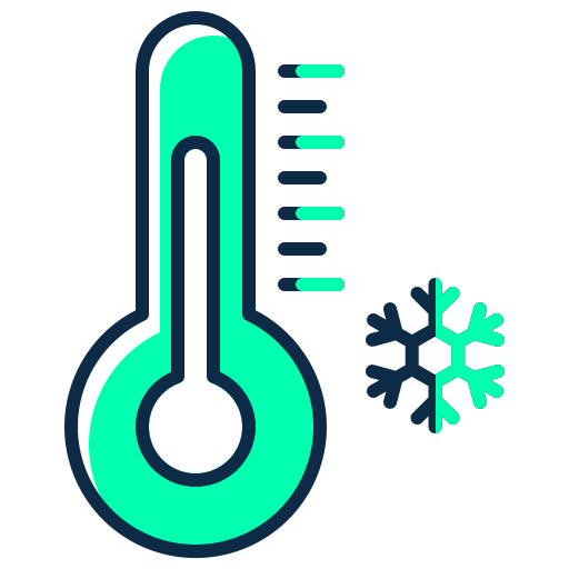 temperatura fría icono gratis