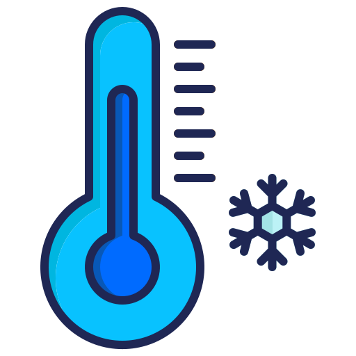 temperatura fría icono gratis