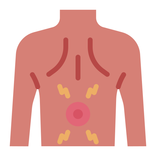 dolor de espalda icono gratis