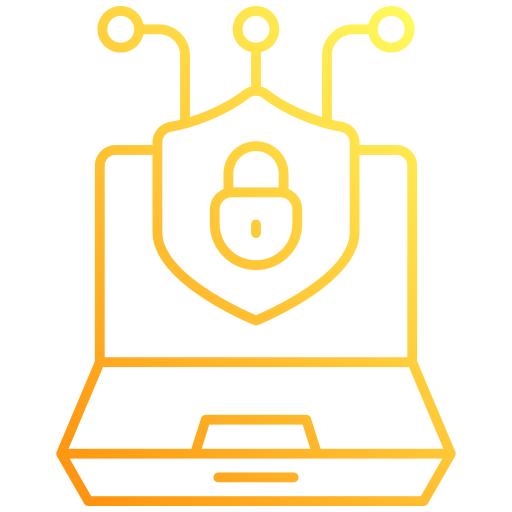 seguridad de la computadora portátil icono gratis