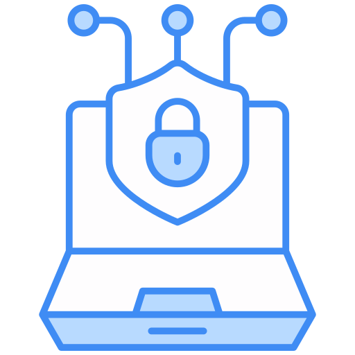 seguridad de la computadora portátil icono gratis
