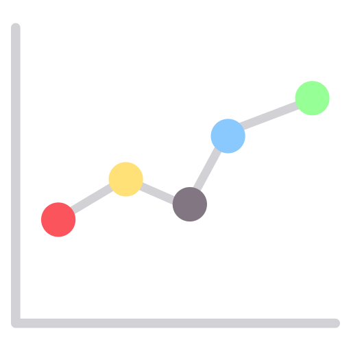 gráfico de líneas icono gratis