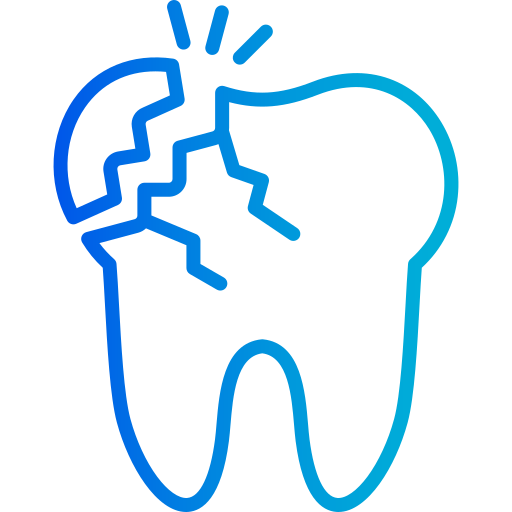 Broken tooth free icon