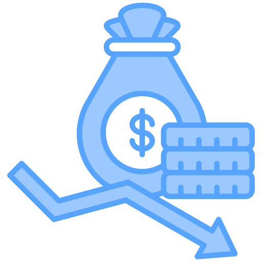 pérdida de dinero icono gratis