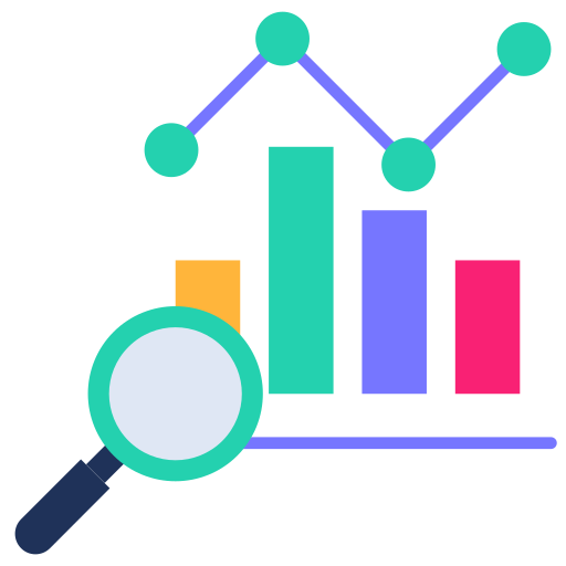 análisis de mercado icono gratis