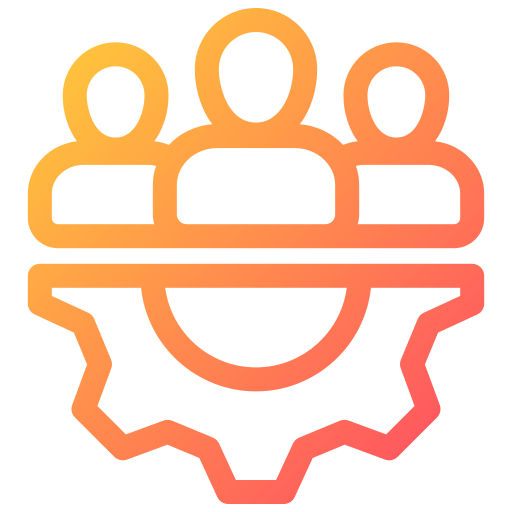 gestión de equipos icono gratis