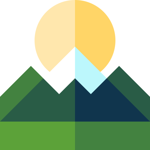 Mountain Basic Straight Flat icon