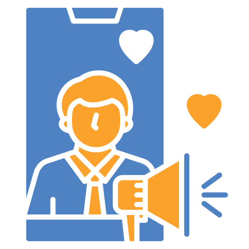 hombre de influencia icono gratis