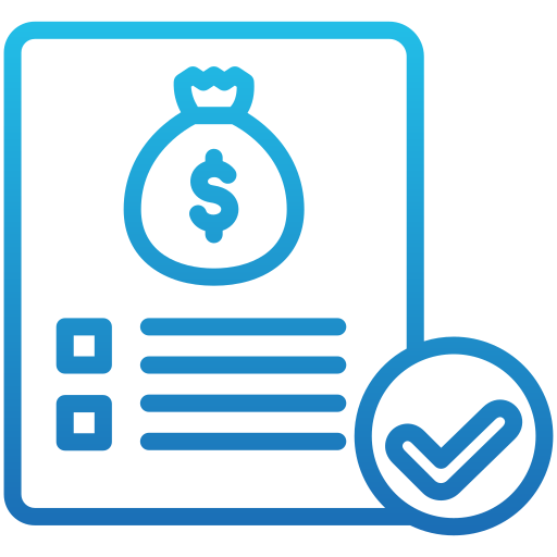 aprobación de préstamo icono gratis