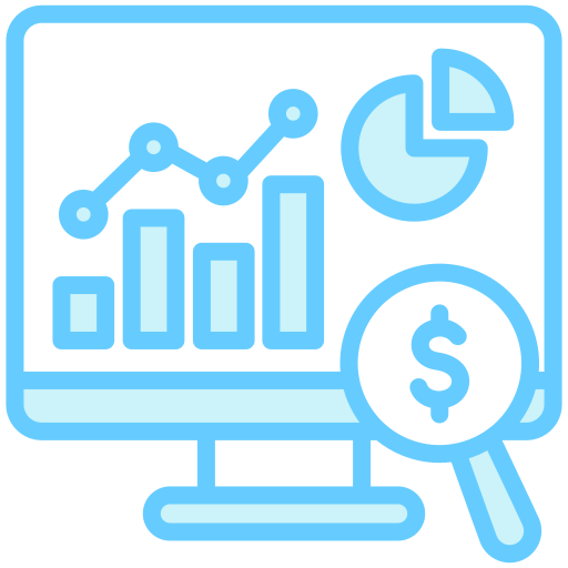 investigación de mercado icono gratis